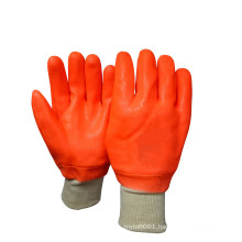 Cotton Liner Chemical Resistant Sandy PVC Working Gloves